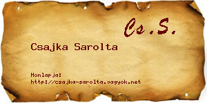 Csajka Sarolta névjegykártya