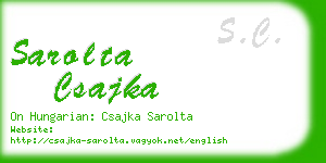 sarolta csajka business card